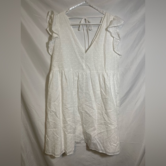 Jessica Simpson Cream Ruffle Mini Dress - Picture 3 of 5